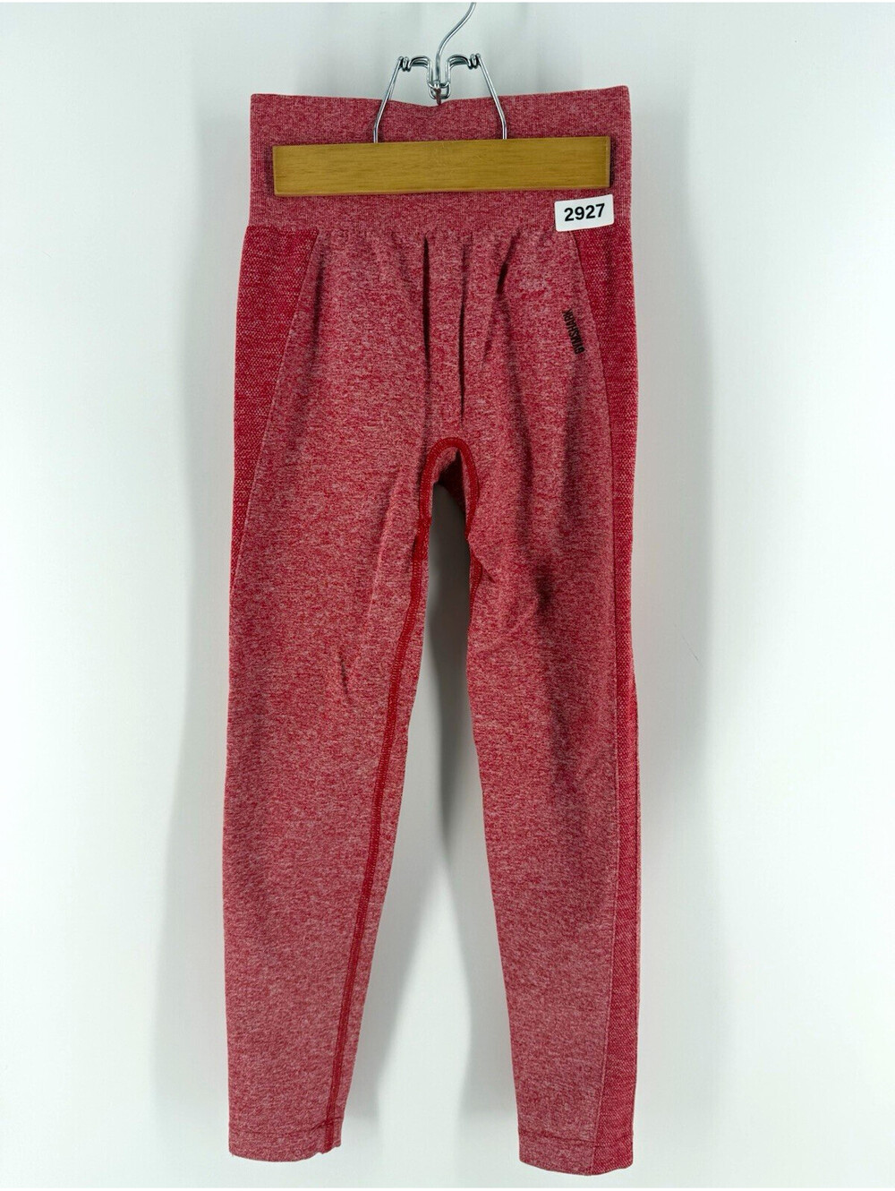 Gymshark Vital Seamless Red Flecked Seamless Stretch High Rise Ankle Leggings S